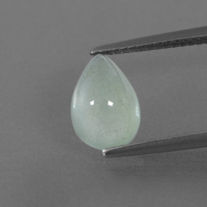 2.54 ct Green Aquamarine Gemstone, Aquamarine Gem in Pear Cabochon Shape for Sale.