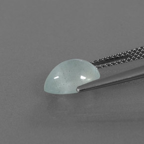 Aquamarine Gemstone in 9.5 x 7.3 mm Size for Sale, Aquamarine Stone in Light Blue Green Color