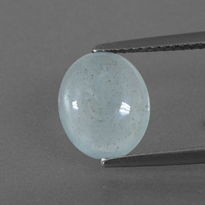 2.39 ct Green Aquamarine Gemstone, Aquamarine Gem in Oval Cabochon Shape for Sale.