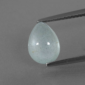 2.25 ct Blue Aquamarine Gemstone, Aquamarine Gem in Pear Cabochon Shape for Sale.