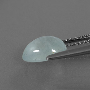 Aquamarine Gemstone in 10 x 7 mm (calibrated) Size for Sale, Aquamarine Stone in Light Green Blue Color