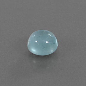 1.64 ct Blue Aquamarine Stone, Natural Aquamarine in Round Cabochon Shape for Sale