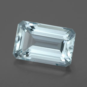 3.93 ct Blue Aquamarine Stone, Natural Aquamarine in Octagon Facet Shape for Sale