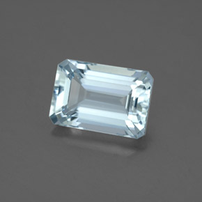 2.86 ct Blue Aquamarine Stone, Natural Aquamarine in Octagon Facet Shape for Sale