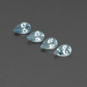 1.48 ct Blue Aquamarine Gemstone, Aquamarine Gem in Pear Facet Shape for Sale.