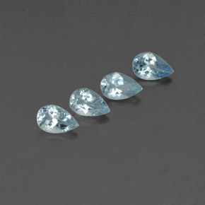 1.48 ct Blue Aquamarine Stone, Natural Aquamarine in Pear Facet Shape for Sale