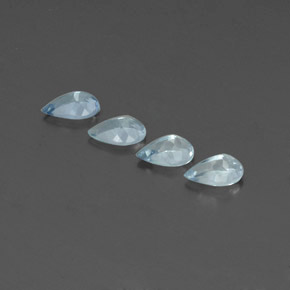 Aquamarine Gemstone in 6 x 4 mm (calibrated) Size for Sale, Aquamarine Stone in Light Blue Color
