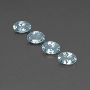 1.63 ct Blue Aquamarine Gemstone, Aquamarine Gem in Oval Facet Shape for Sale.