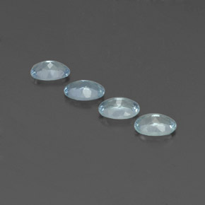 Aquamarine Gemstone in 6 x 4 mm (calibrated) Size for Sale, Aquamarine Stone in Light Blue Color