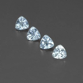 1.58 ct Blue Aquamarine Gemstone, Aquamarine Gem in Trillion Facet Shape for Sale.