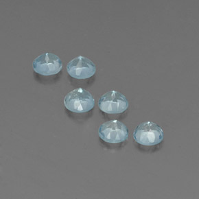 Aquamarine Gemstone in 4 mm (calibrated) Size for Sale, Aquamarine Stone in Light Blue Color