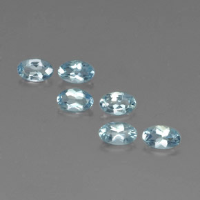 1.37 ct Blue Aquamarine Gemstone, Aquamarine Gem in Oval Facet Shape for Sale.