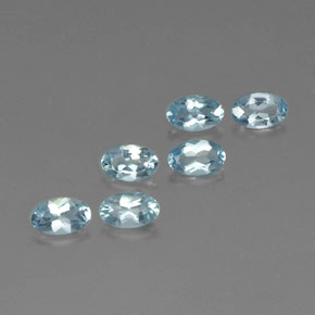 1.37 ct Blue Aquamarine Stone, Natural Aquamarine in Oval Facet Shape for Sale