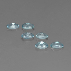 Aquamarine Gemstone in 5.1 x 3.2 mm Size for Sale, Aquamarine Stone in Light Blue Color