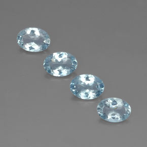 2.41 ct Blue Aquamarine Gemstone, Aquamarine Gem in Oval Facet Shape for Sale.