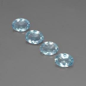 2.49 ct Blue Aquamarine Gemstone, Aquamarine Gem in Oval Facet Shape for Sale.