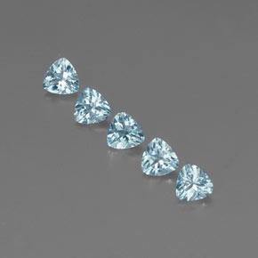 1.24 ct Blue Aquamarine Gemstone, Aquamarine Gem in Trillion Facet Shape for Sale.