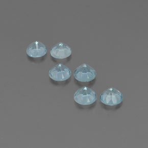 Aquamarine Gemstone in 3.5 mm (calibrated) Size for Sale, Aquamarine Stone in Light Blue Color