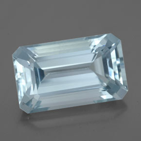 5.33 ct Blue Aquamarine Gemstone, Aquamarine Gem in Octagon Facet Shape for Sale.