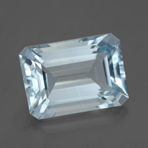 4.37 ct Blue Aquamarine Gemstone, Aquamarine Gem in Octagon Facet Shape for Sale.