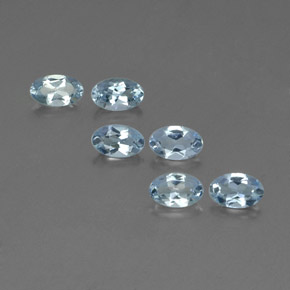1.33 ct Blue Aquamarine Gemstone, Aquamarine Gem in Oval Facet Shape for Sale.