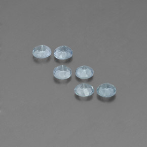 Aquamarine Gemstone in 4 mm (calibrated) Size for Sale, Aquamarine Stone in Light Blue Color