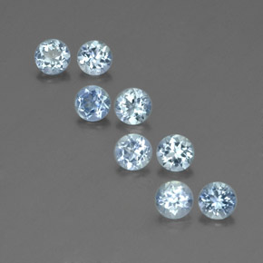 2.14 ct Blue Aquamarine Gemstone, Aquamarine Gem in Round Facet Shape for Sale.
