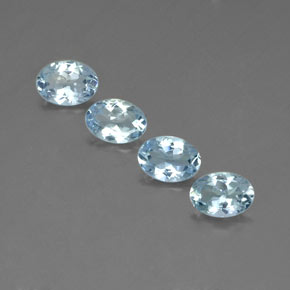 2.58 ct Blue Aquamarine Gemstone, Aquamarine Gem in Oval Facet Shape for Sale.