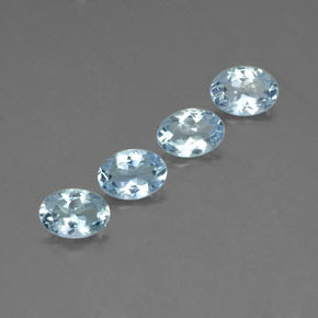 2.58 ct Blue Aquamarine Stone, Natural Aquamarine in Oval Facet Shape for Sale
