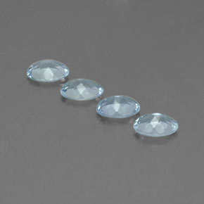 Aquamarine Gemstone in 7 x 5 mm (calibrated) Size for Sale, Aquamarine Stone in Light Blue Color