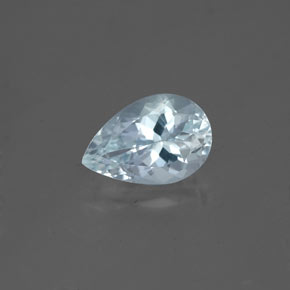 1.29 ct Blue Aquamarine Gemstone, Aquamarine Gem in Pear Facet Shape for Sale.