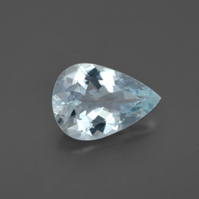 1.36 ct Blue Aquamarine Stone, Natural Aquamarine in Pear Facet Shape for Sale