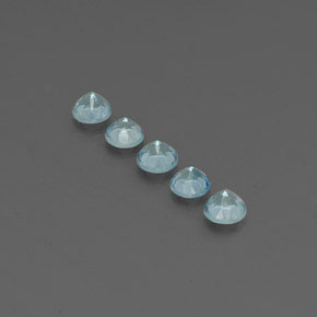 Aquamarine Gemstone in 4.3 mm Size for Sale, Aquamarine Stone in Light Green Blue Color