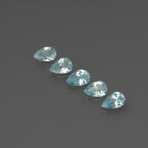 1.65 ct Blue Aquamarine Gemstone, Aquamarine Gem in Pear Facet Shape for Sale.