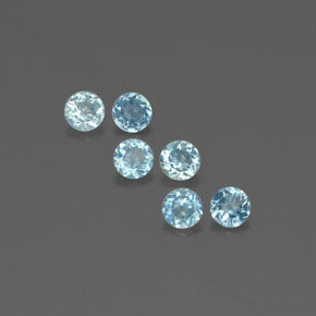 1.49 ct Blue Aquamarine Gemstone, Aquamarine Gem in Round Facet Shape for Sale.