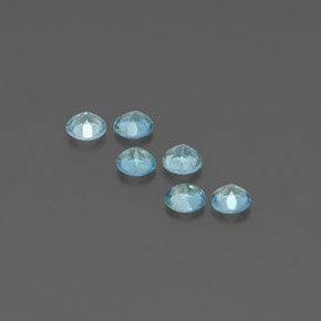 Aquamarine Gemstone in 4 mm (calibrated) Size for Sale, Aquamarine Stone in Light Green Blue Color