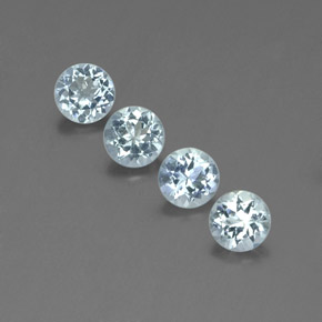 1.87 ct Blue Aquamarine Gemstone, Aquamarine Gem in Round Facet Shape for Sale.