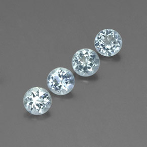 1.87 ct Blue Aquamarine Stone, Natural Aquamarine in Round Facet Shape for Sale