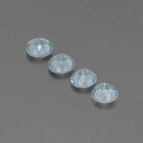 Aquamarine Gemstone in 5 mm (calibrated) Size for Sale, Aquamarine Stone in Light Green Blue Color