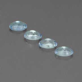 Aquamarine Gemstone in 6.1 x 4.2 mm Size for Sale, Aquamarine Stone in Light Green Blue Color