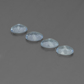 Aquamarine Gemstone in 7 x 5 mm (calibrated) Size for Sale, Aquamarine Stone in Light Green Blue Color