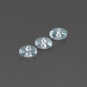 1.45 ct Blue Aquamarine Stone, Natural Aquamarine in Oval Facet Shape for Sale