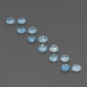 Aquamarine Gemstone in 3.5 mm (calibrated) Size for Sale, Aquamarine Stone in Light Green Blue Color