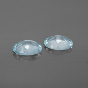 Aquamarine Gemstone in 7 x 5 mm (calibrated) Size for Sale, Aquamarine Stone in Light Green Blue Color