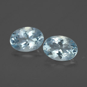 1.37 ct Blue Aquamarine Gemstone, Aquamarine Gem in Oval Facet Shape for Sale.