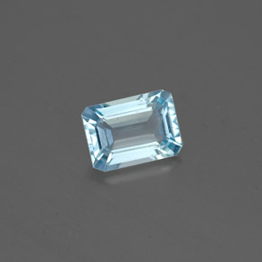 0.80 ct Blue Aquamarine Stone, Natural Aquamarine in Octagon Facet Shape for Sale