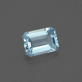 0.76 ct Blue Aquamarine Gemstone, Aquamarine Gem in Octagon Facet Shape for Sale.