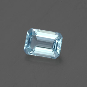 0.76 ct Blue Aquamarine Stone, Natural Aquamarine in Octagon Facet Shape for Sale