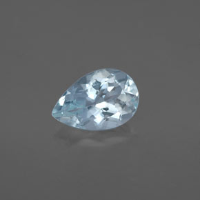 1.22 ct Blue Aquamarine Gemstone, Aquamarine Gem in Pear Facet Shape for Sale.