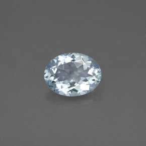 1.17 ct Blue Aquamarine Gemstone, Aquamarine Gem in Oval Facet Shape for Sale.